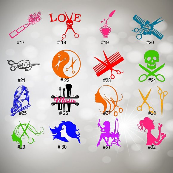 BEAUTY SHOP VINYL DECAL - 5-6" - Picture 1 of 8